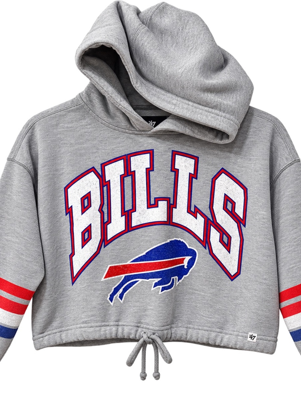 Woman’s Buffalo Bills '47 Brand Gray Cropped Hoodie Women's Small